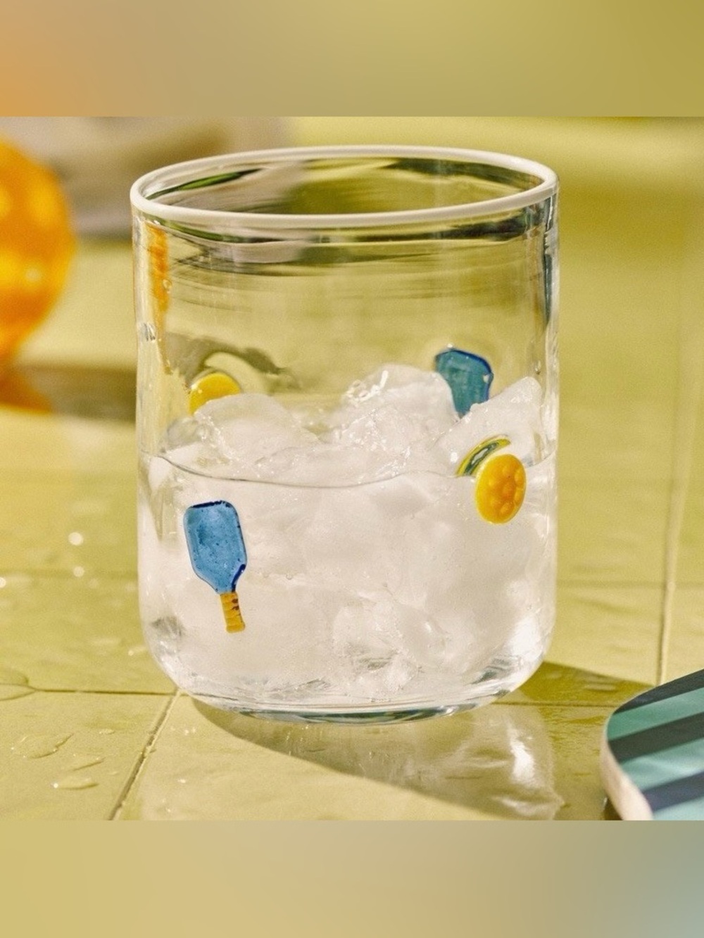 ANTHROPOLOGIE Icon Pickleball Glass